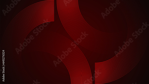 Dark red simple abstract background with lines in a curved style geometric style as the main element.