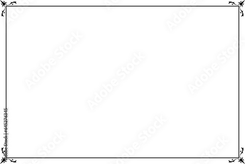 Wallpaper Mural Geometric of border frame of template. Design swirl black on white background. Design print for illustration, cover, certificate, menu, background. Set 23 Torontodigital.ca