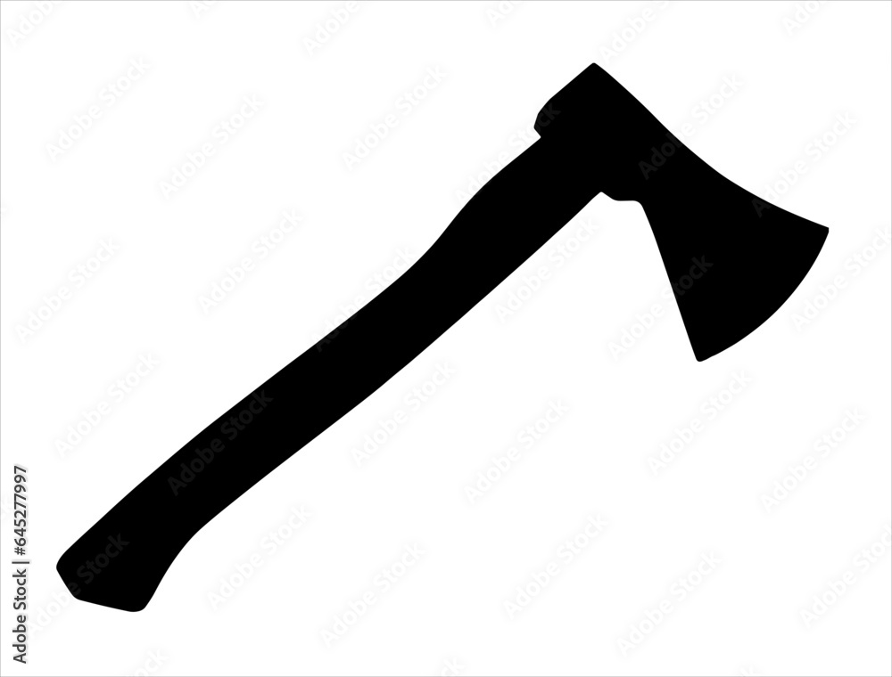 Axe silhouette vector art white background Axe silhouette vector art white background