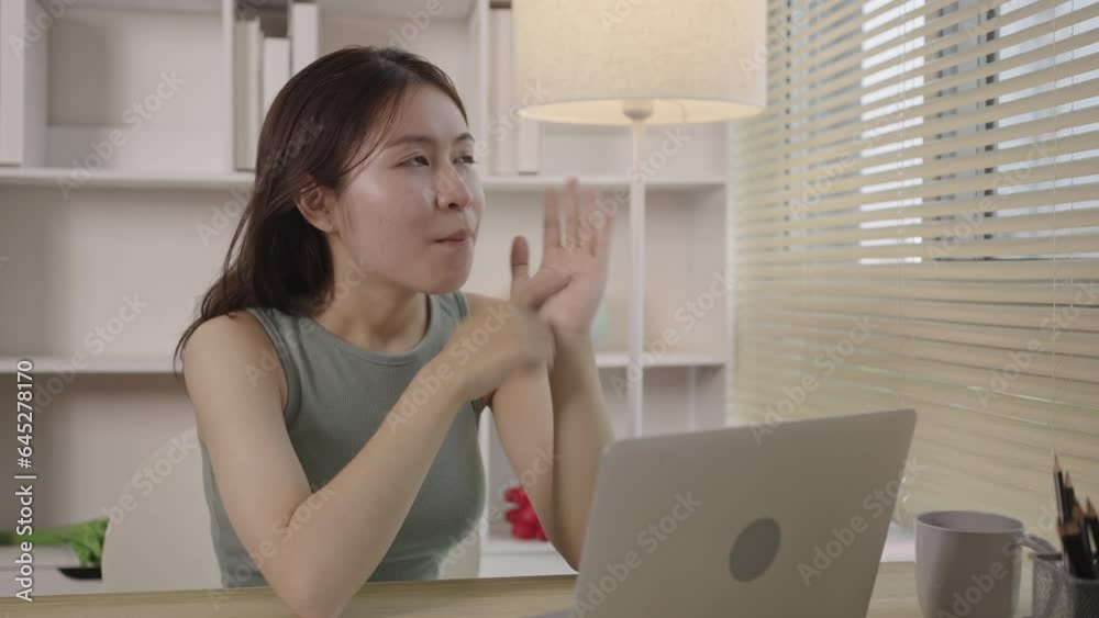 Young woman Working from Home, Video Call with Customer in Office, Remote Business Communication, Telecommuting Professional, Virtual Video Call with Office Customer, Work from Home Concept. Young woman Working from Home, Video Call with Customer in Office, Remote Business Communication, Telecommuting Professional, Virtual Video Call with Office Customer, Work from Home Concept.