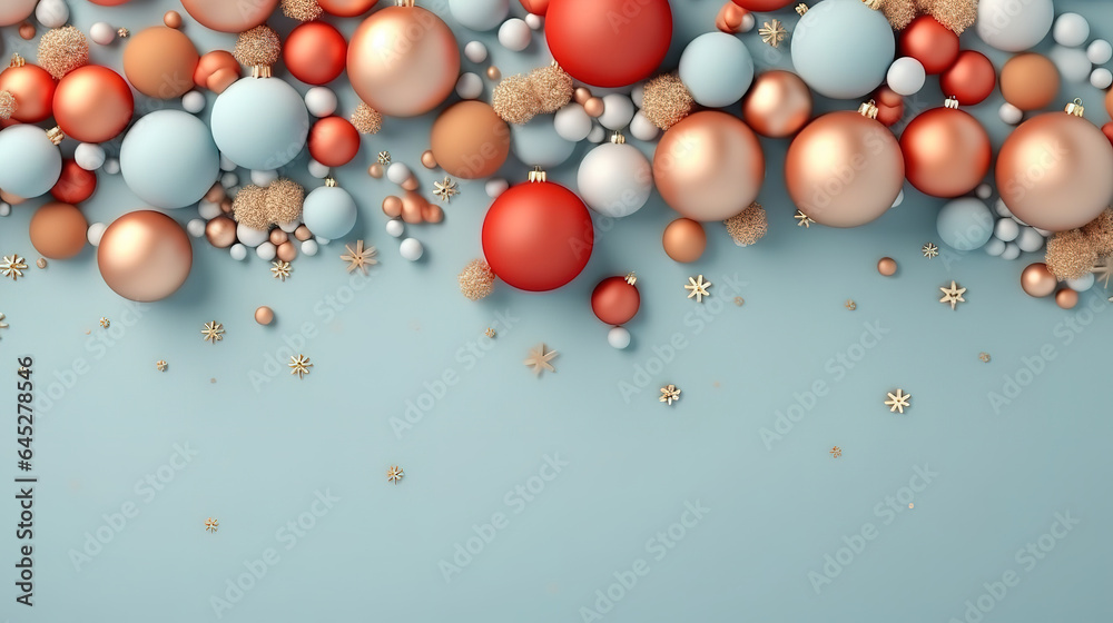 Red christmas background with copy space. Generative Ai Red christmas background with copy space. Generative Ai