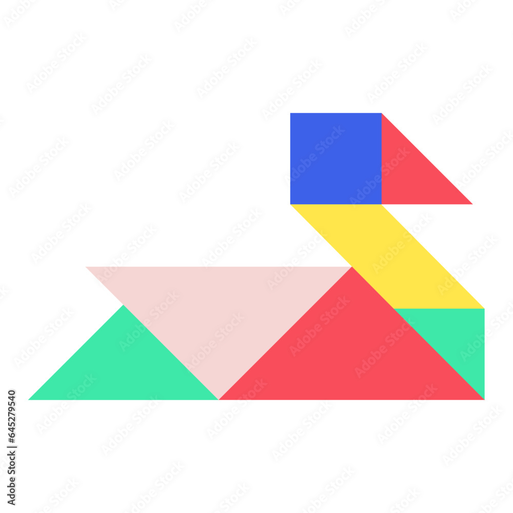 Tangram goose flat illustration Tangram goose flat illustration