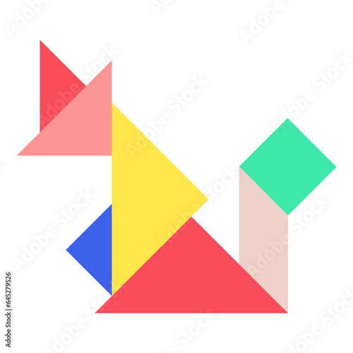 Tangram fox flat illustration Free Download Tangram fox flat illustration - GFXLoad