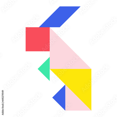Tangram rabbit flat illustration Free Download Tangram rabbit flat illustration - GFXLoad