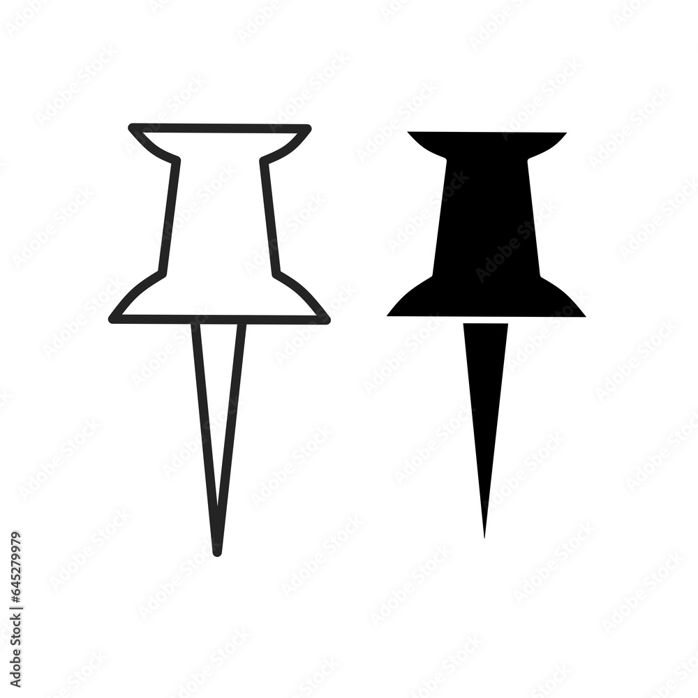 push pin icon vector with simple design push pin icon vector with simple design