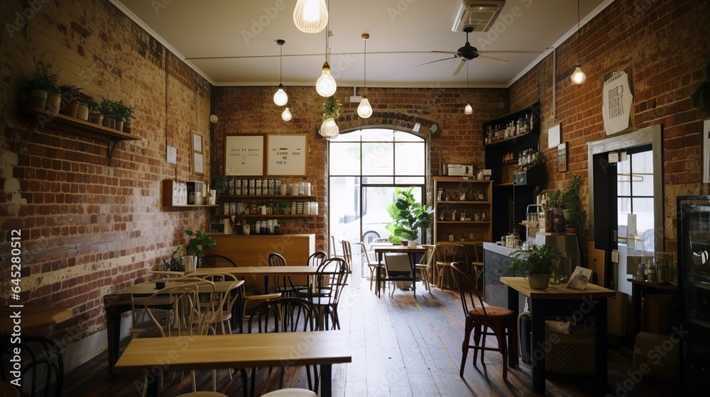 Boho and loft-style specialty coffee house with urban vibe 