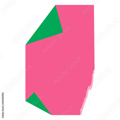 Folded rectangle shape paper flat illustration