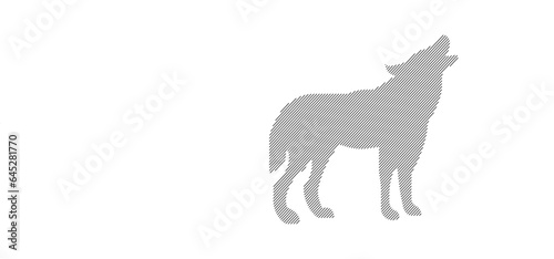 wolf strips art isolated with white background