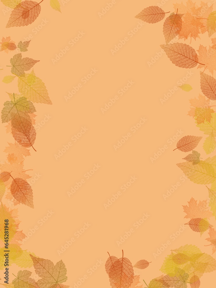 Beautiful Delicate Falls Leaves on a Warm Background Beautiful Delicate Falls Leaves on a Warm Background