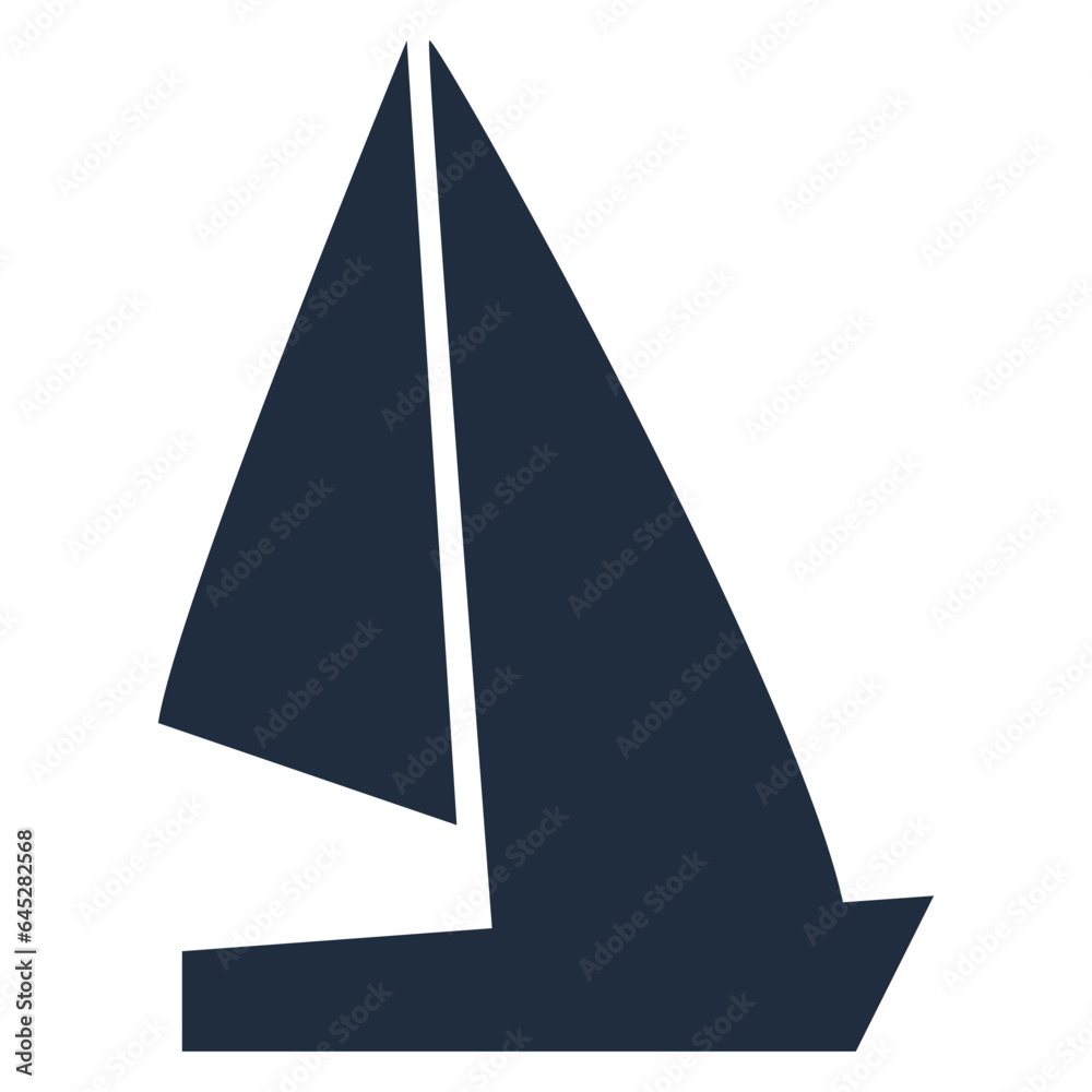 Sailboat silhouette flat illustration Sailboat silhouette flat illustration