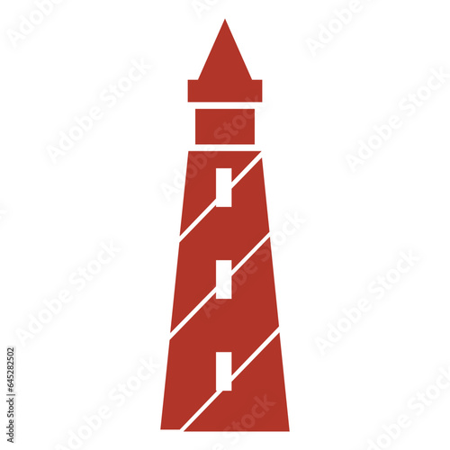 Lighthouse silhouette flat illustration
