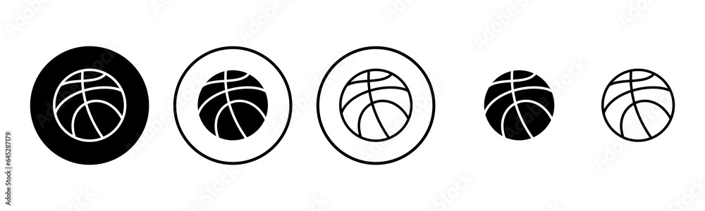 Basketball icon set illustration. Basketball ball sign and symbol Basketball icon set illustration. Basketball ball sign and symbol