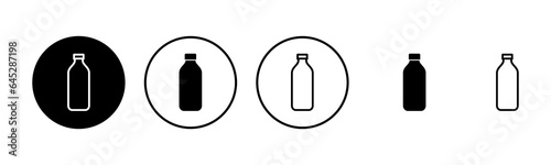 Bottle icon set illustration. bottle sign and symbol