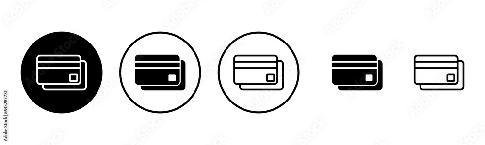 Credit card icon set illustration. Credit card payment sign and symbol Credit card icon set illustration. Credit card payment sign and symbol