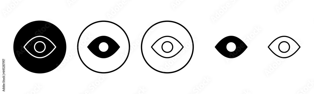 Eye icon set illustration. Eye sign and symbol. Look and Vision icon. Eye icon set illustration. Eye sign and symbol. Look and Vision icon.
