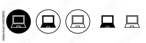 Laptop icon set illustration. computer sign and symbol