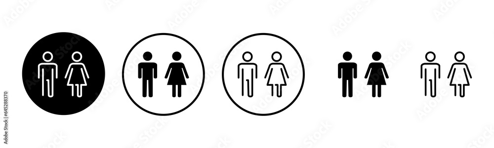 Man and woman icon set illustration. male and female sign and symbol. Girls and boys Man and woman icon set illustration. male and female sign and symbol. Girls and boys