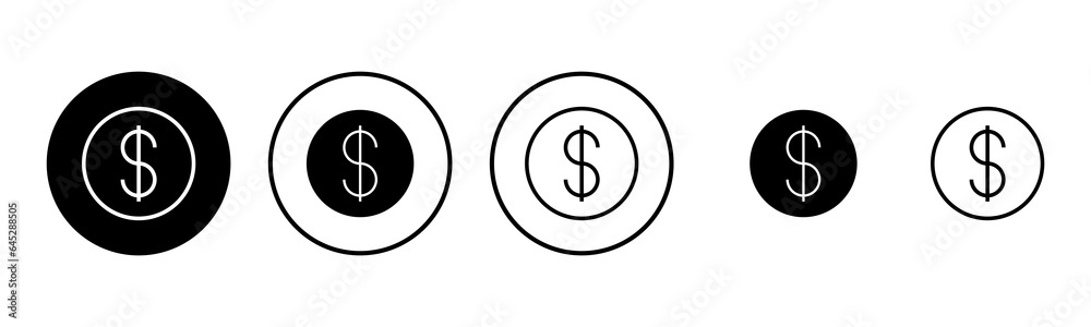 Money icon set illustration. Money sign and symbol Money icon set illustration. Money sign and symbol