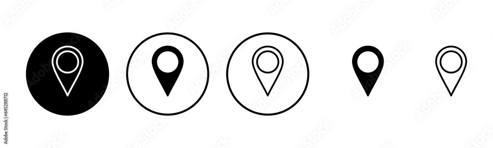 Pin icon set illustration. Location sign and symbol. destination icon. map pin Pin icon set illustration. Location sign and symbol. destination icon. map pin