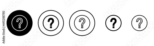 Question icon set illustration. question mark sign and symbol