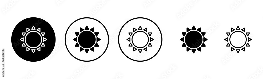 Sun icon set illustration. Brightness sign and symbol. Sun icon set illustration. Brightness sign and symbol.
