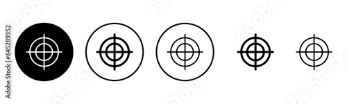 Target icon set illustration. goal icon vector. target marketing sign and symbol