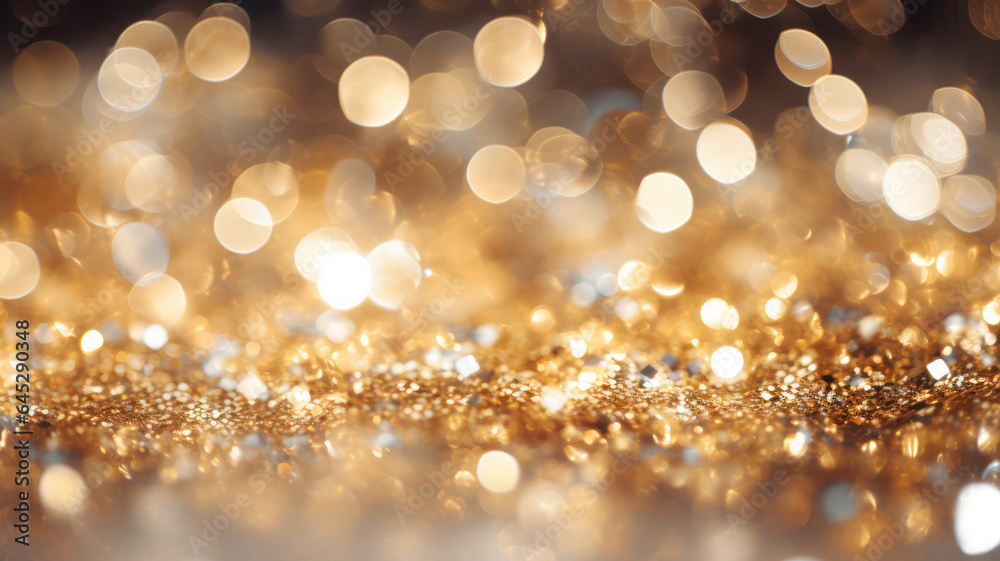 Gold and White Out of Focus Background with Glitter Lights Gold and White Out of Focus Background with Glitter Lights
