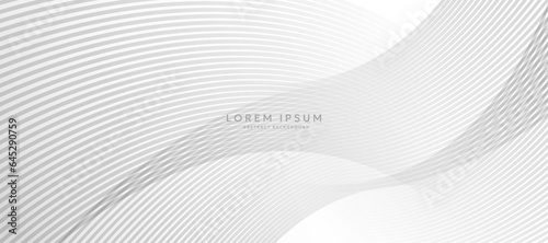 Fototapeta Naklejka Na Ścianę i Meble -  White curve abstract background vector illustration. curved banner background