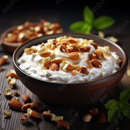 cottage cheese bowl with nuts