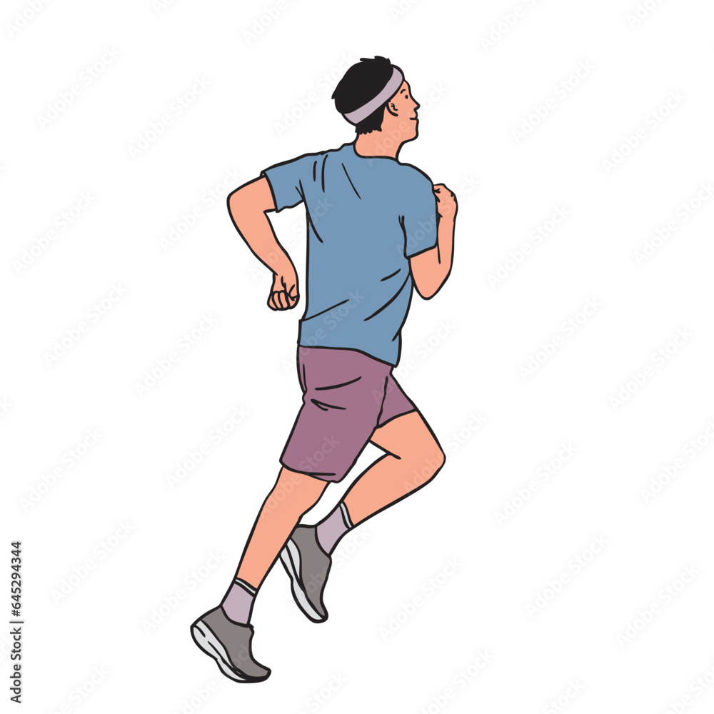 running people sport and activity illustration