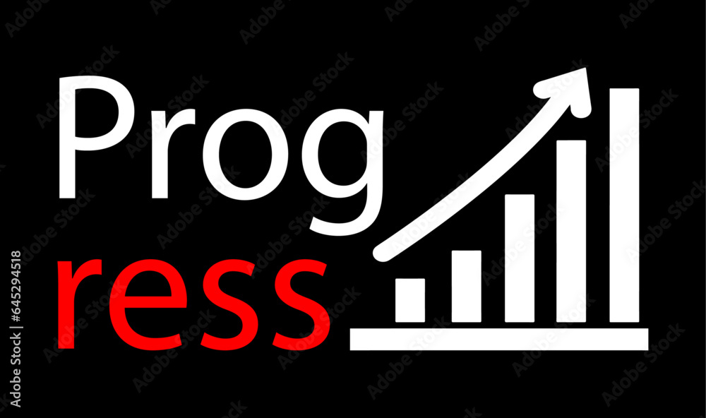 Φωτογραφία Progress, Typography t-shirt design, apparel, trendy, modern, minimalist, colorful t shirt, T-shirt design, inspirational quotes t-shirt design, fashion graphics, T-shirt