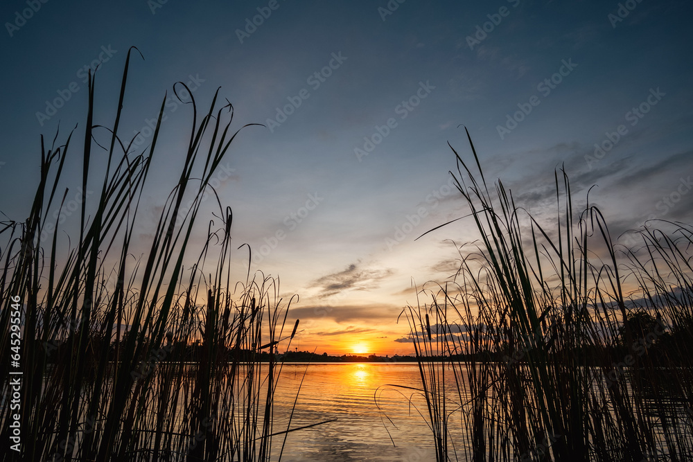 sunset at the lake