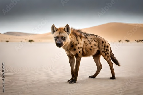 hyena in the desert