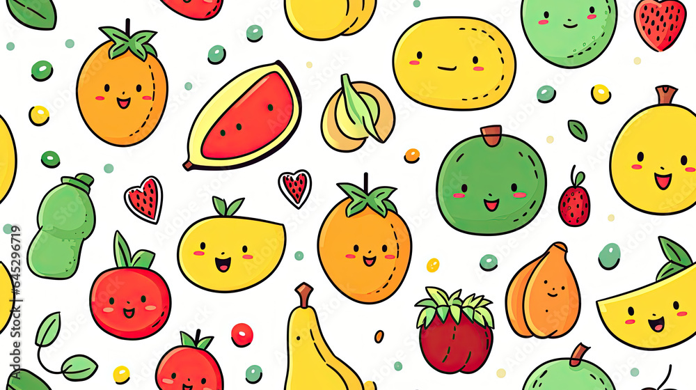Seamless pattern with fruits Seamless pattern with fruits