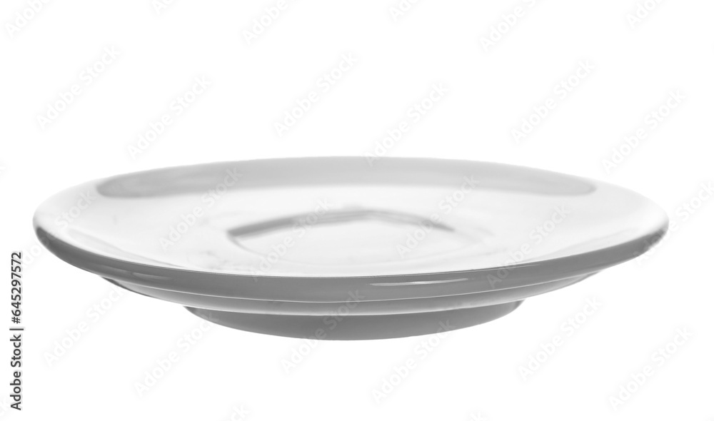 Saucer for cup of coffee isolated on white, clipping Saucer for cup of coffee isolated on white, clipping
