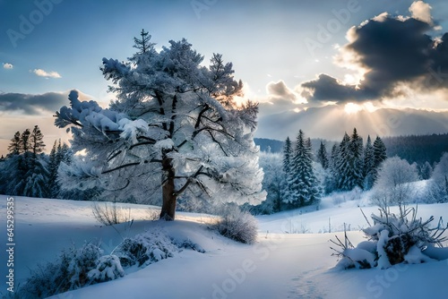 winter landscape with snow © azka