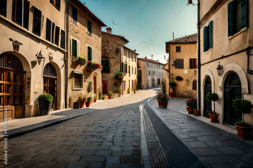 Fototapeta premium street in the town