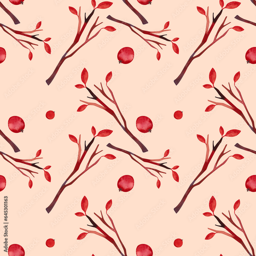 Watercolor seamless patern with autumn leaves. Seasonal wrapping paper. Fall. Raster illustration for packaging, wallapers, wrapping paper, textile. Watercolor seamless patern with autumn leaves. Seasonal wrapping paper. Fall. Raster illustration for packaging, wallapers, wrapping paper, textile.