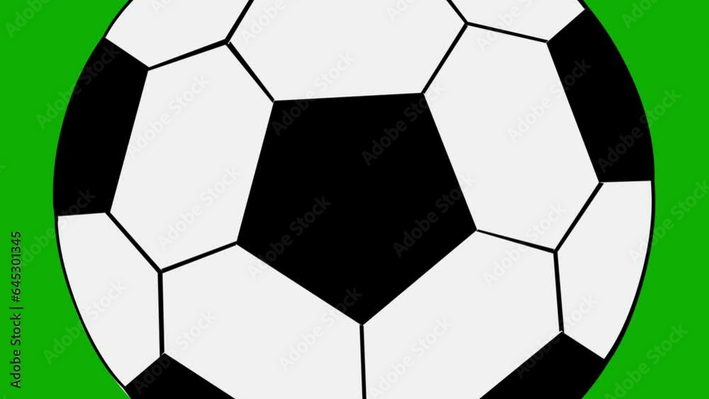 Spinning and expanding football motion graphics with green screen background Spinning and expanding football motion graphics with green screen background