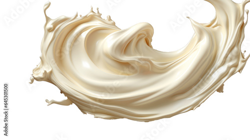 Milk splash or yogurt cream melt splash. PNG with transparent background. © senadesign