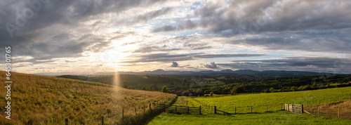 Panoramic sunrise in Scotland