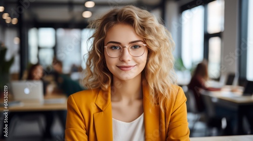 beautiful happy woman in yellow jacket Free Download beautiful happy woman in yellow jacket - GFXLoad