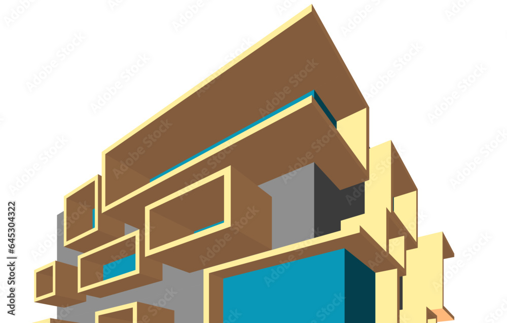 Architectural background vector 3d illustration Architectural background vector 3d illustration