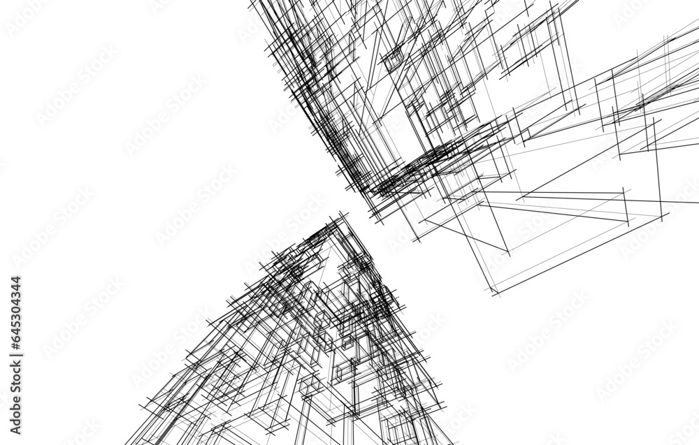 Architectural background vector 3d illustration Architectural background vector 3d illustration