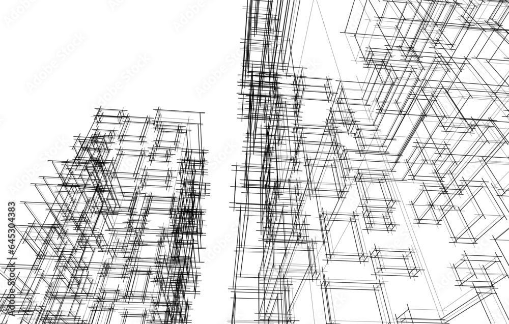 Naklejka premium Architectural background vector 3d illustration