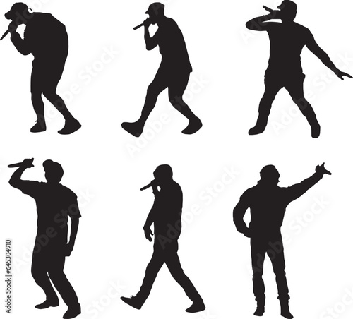 Rapper Music Silhouette Vector Pack