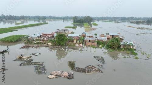 Flood affected areas in Bangladesh. photo