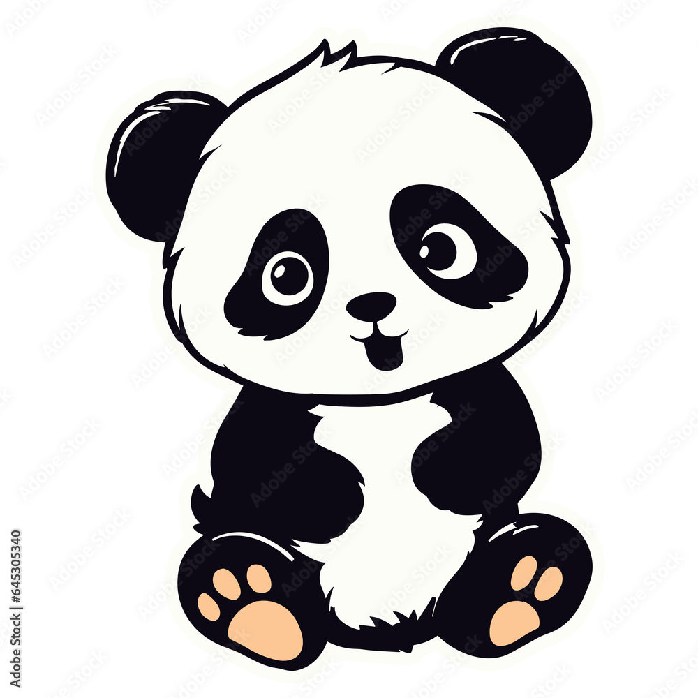 Fototapeta premium cute baby panda, generative ai