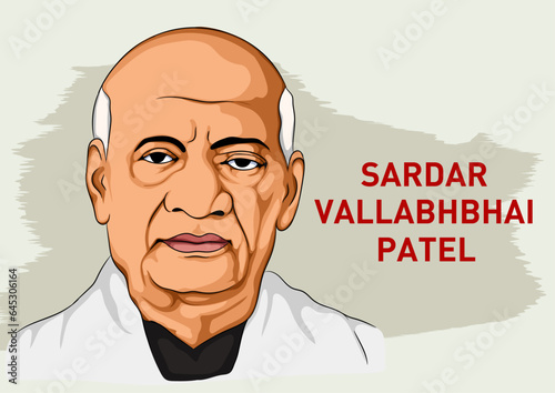 Vector illustration poster of Sardar Vallabhbhai Patel Jayanti calligraphy text in hindi. vallabhbhai patel jayanti, sardar patel jayanti, sardar patel jayanti image
 photo