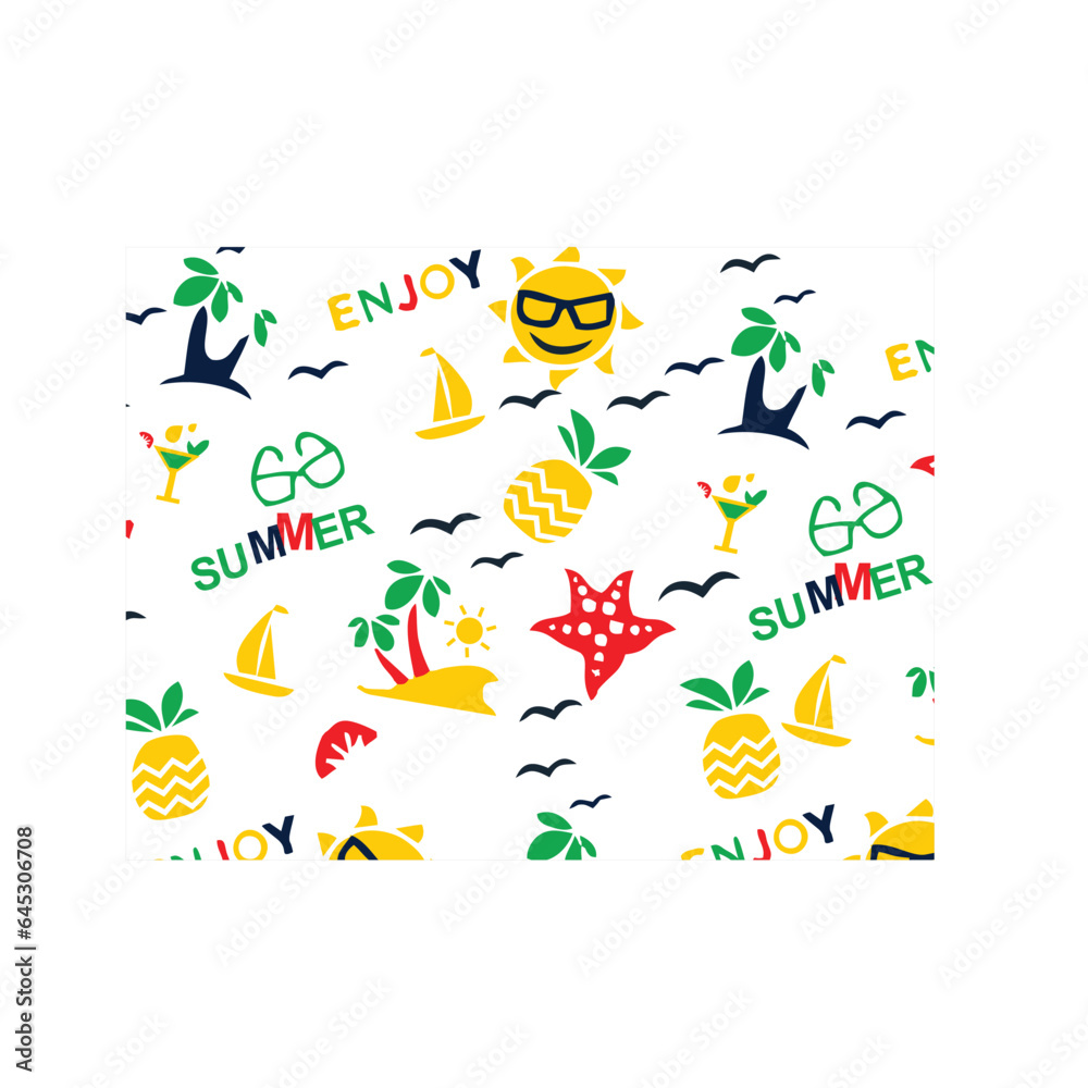 summer all over print art summer all over print art